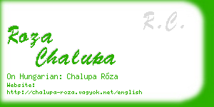 roza chalupa business card
